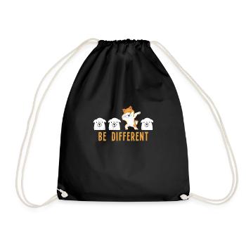 Akita Inu Saying Funny Dog Owner Mom Daddy - Drawstring Bag - black - Front