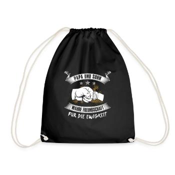 Dad and Son True Friendship - Drawstring Bag - black - Front