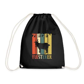 Ziegen Flüsterer - Turnbeutel - Schwarz - Vorne