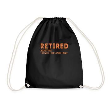 Pension pensioner gift - Sac de sport léger - noir - Devant