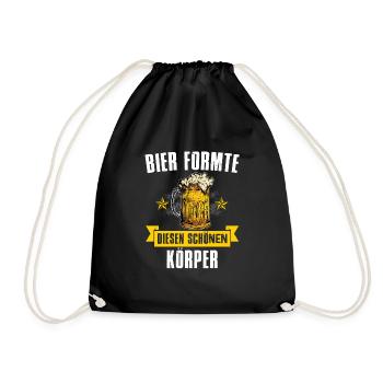 Bier formte diesen Körper - Turnbeutel - Schwarz - Vorne