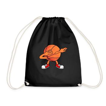 Basketball dabbing - Drawstring Bag - black - Front