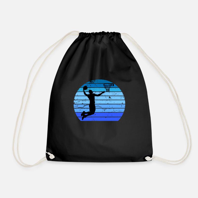 basketball - Drawstring Bag - black