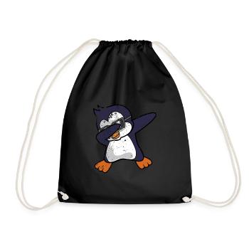 Pinguin Dab Dabbing - Turnbeutel - Schwarz - Vorne