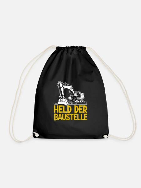 Held der Baustelle - Turnbeutel - Schwarz