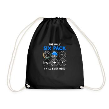 Pack de six pilotes - vol, avion, cours de pilotage - Sac de sport léger - noir - Devant