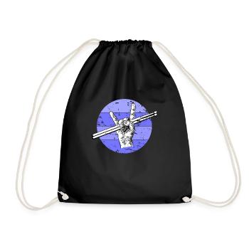 Drummer Drumstick - Drawstring Bag - black - Front