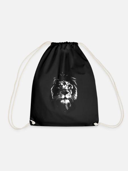 Lion lion face - Sac de sport léger - noir