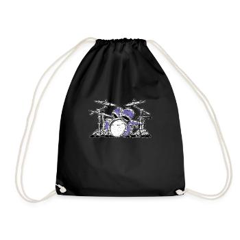 Drums - Drawstring Bag - black - Front