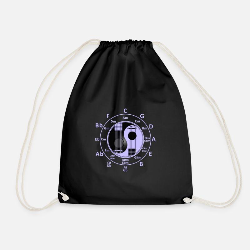 Guitar Quintenzirkel Chords - Drawstring Bag - black