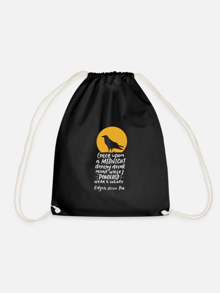 Edgar Allan Poe quote - Drawstring Bag - black