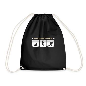 Ice Hockey Lifetime Story Baby to Hockey Player - Turnbeutel - Schwarz - Vorne