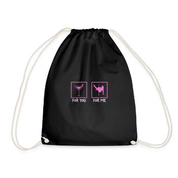 Pole Dance Witz Stangentanz Tänzerin Geschenk - Turnbeutel - Schwarz - Vorne