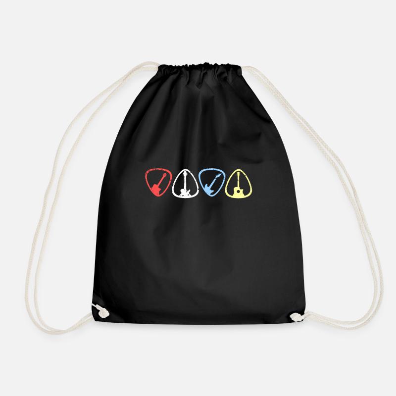 Guitar guitar - Drawstring Bag - black