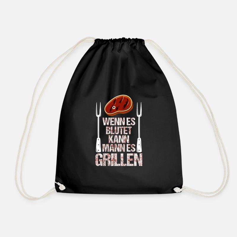Grillen BBQ - Turnbeutel - Schwarz