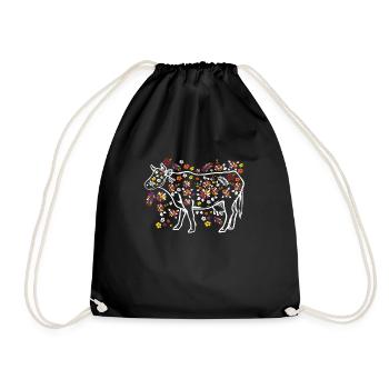 Cows Farmer Gift - Drawstring Bag - black - Front