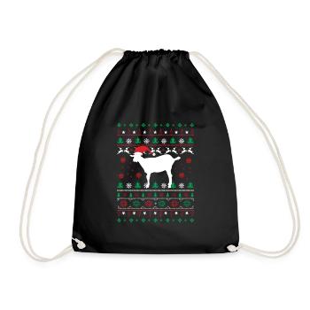 Chèvre de Noël Noël laid - Sac de sport léger - noir - Devant