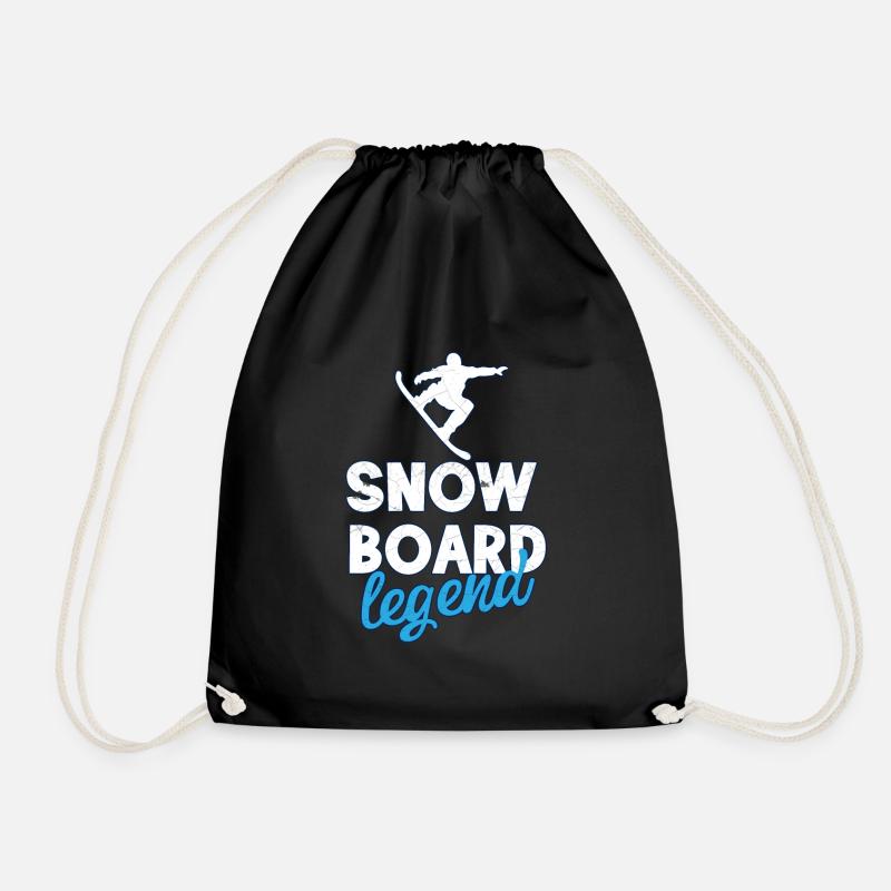 Snowboard Sport - Turnbeutel - Schwarz