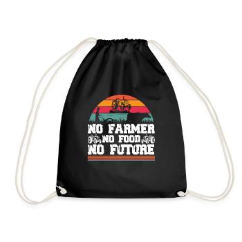 No farmer no food no future - Farmer - Drawstring Bag - black - Front