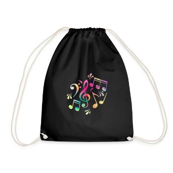 Sheet music - Drawstring Bag - black - Front