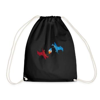Dragon dice game fantasy - Drawstring Bag - black - Front