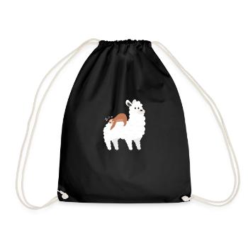 La paresse dort sur des oreillers en alpaga - Sac de sport léger - noir - Devant