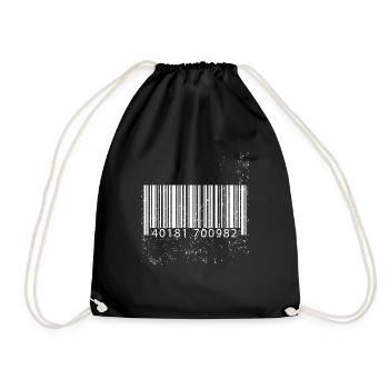 Idée cadeau code barre - Sac de sport léger - noir - Devant
