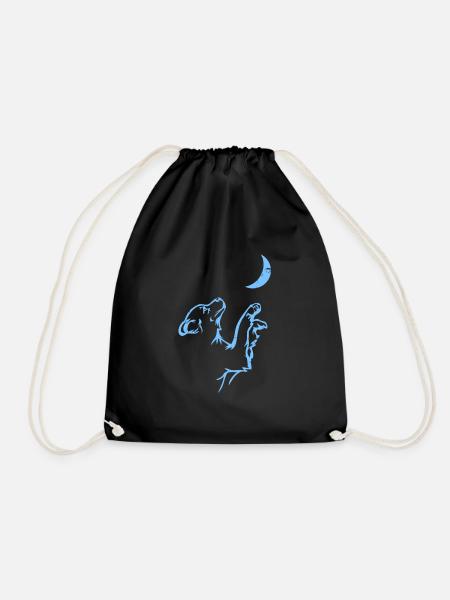Hund Hunde Shirt - Turnbeutel - Schwarz