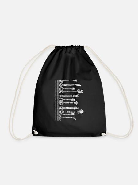 Rock and roll guitars - Drawstring Bag - black