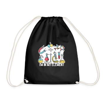 Chemistry in my element - Drawstring Bag - black - Front