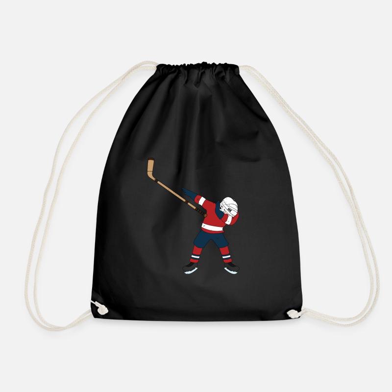 Hockeyspieler Hockey Dabbing Dab - Turnbeutel - Schwarz