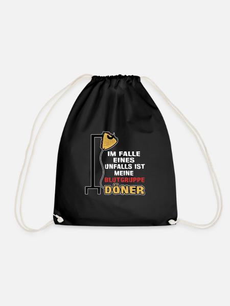 Meine Blutgruppe ist Döner - Turnbeutel - Schwarz