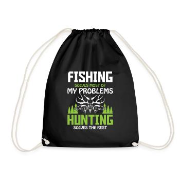 chasse et pêche disant - Sac de sport léger - noir - Devant