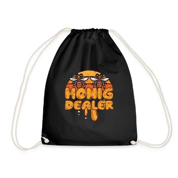 Marchand de miel - miel, apiculteurs, abeilles - Sac de sport léger - noir - Devant