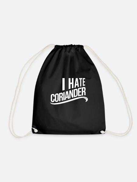 I hate coriander - Koriander - Turnbeutel - Schwarz