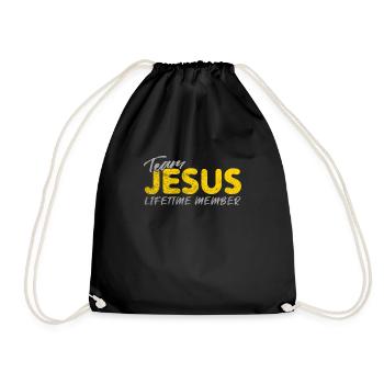 Membre à vie de l'équipe Jesus - Sac de sport léger - noir - Devant