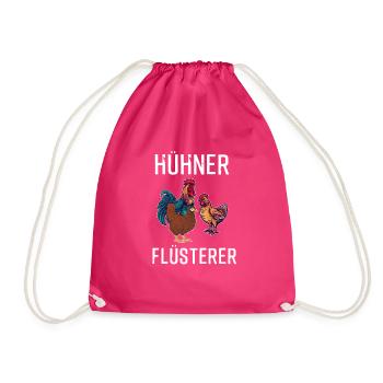 Chickens Whisperer Chicken - Drawstring Bag - fuchsia - Front