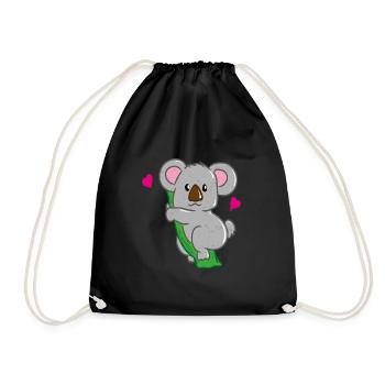 Koala bear love - Drawstring Bag - black - Front