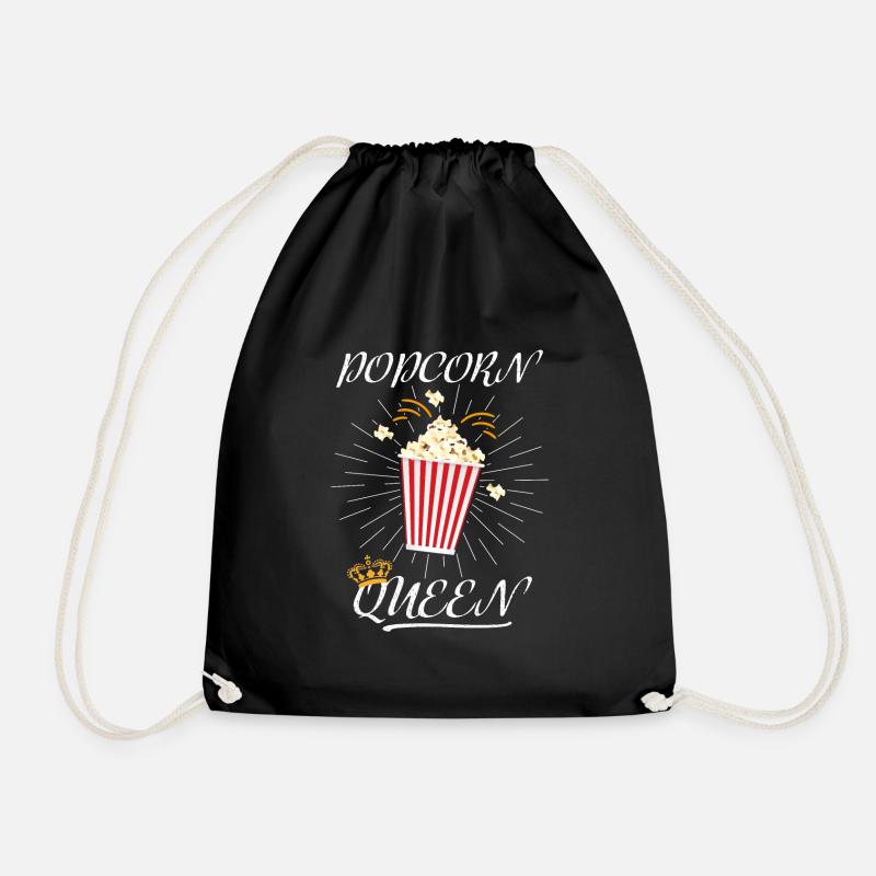 Popcorn Kostüm Popcorn Queen Kino TV Karneval - Turnbeutel - Schwarz