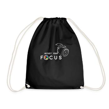 Adjust you focus - photographer, camera - Drawstring Bag - black - Front