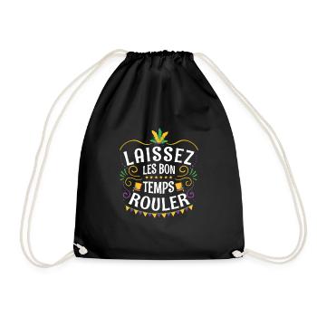 Laissez Les Bon Temps Rouler - Drawstring Bag - black - Front