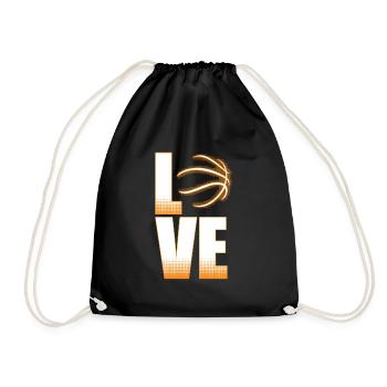 Basketball Love - Drawstring Bag - black - Front