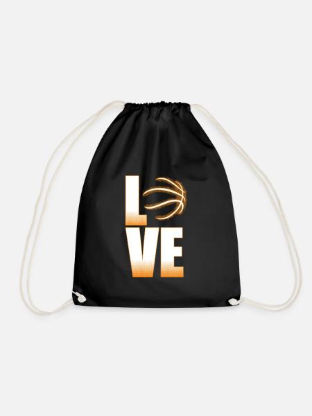 Basketball Liebe - Turnbeutel - Schwarz