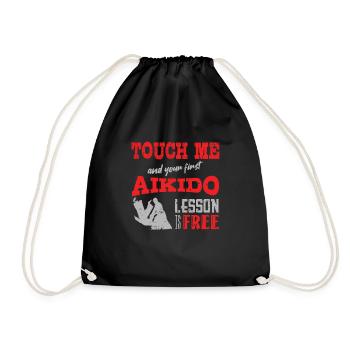 Touch Me And Your First Aikido Lesson Is Free - Sac de sport léger - noir - Devant