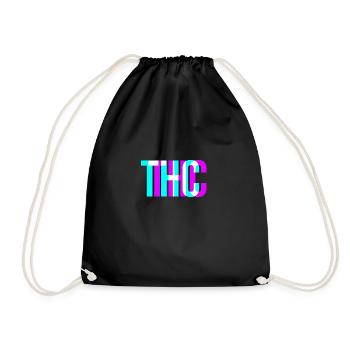 THC 3D Motiv Weed Kiffer Stoner Cannabis Geschenk - Turnbeutel - Schwarz - Vorne