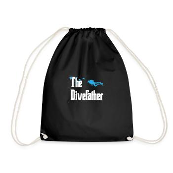 Divefather - diving, divers - Drawstring Bag - black - Front