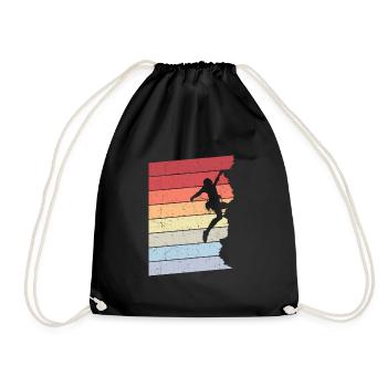 Escalade grimpeurs vintage - Sac de sport léger - noir - Devant
