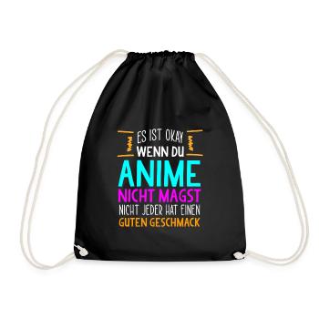 Anime Manga Japan - Turnbeutel - Schwarz - Vorne