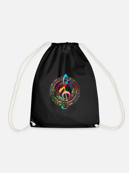 Musique amateur de musique clé de sol - Sac de sport léger - noir