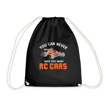 Remote-controlled cars - Drawstring Bag - black - Front